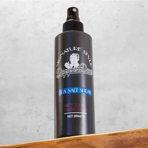 Dapper Dan Signature Style Sea Salt Spray, Texturizing Salt Spray for Men, for Volume and Hold, Natural Matte Finish, Bergamot and Leather Fragrance, 6.76 fl oz