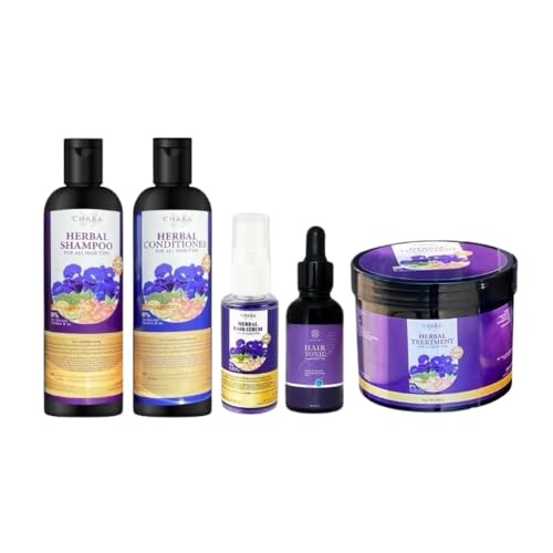 Generic ChabraThai Shampoo 300ml & Conditioner 300ml+Serum 35ml+Tonic 30ml+Trertment 500G/Set5Pcs.