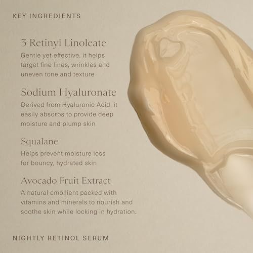 Oak Essentials Nightly Retinol Serum | Anti-Aging Face Serum with Gentle Retinol, Squalane & Avocado Extract, 1 Oz