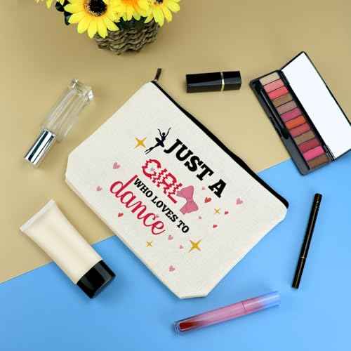 Dancer Gifts Dance Makeup Bag Dance Gifts for Girls Dance Lover Gifts Dance Team Gifts Dancing Ballet Girl Gift Cosmetic Bag Christmas Birthday Graduation Gifts for Female Daughter Sister Best Friend