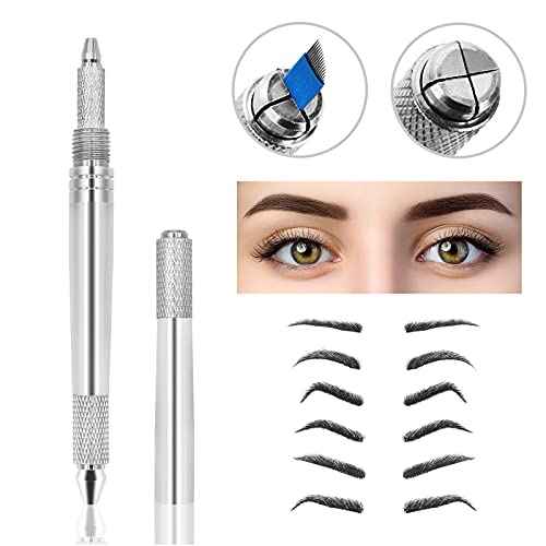 Pinkiou Microblading Pen Tattoo Machine for Permanent Makeup Eyebrow Beauty (silver)