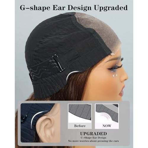 5X5 Wear and Go Glueless Wigs Human Hair Pre Plucked Pre Cut 4# Chocolate Brown Lace Front Wig Body Wave Reglular HD Lace Front Wigs 5x5 Lace Closure Wig Human Hair 180% Density (18 Inch)