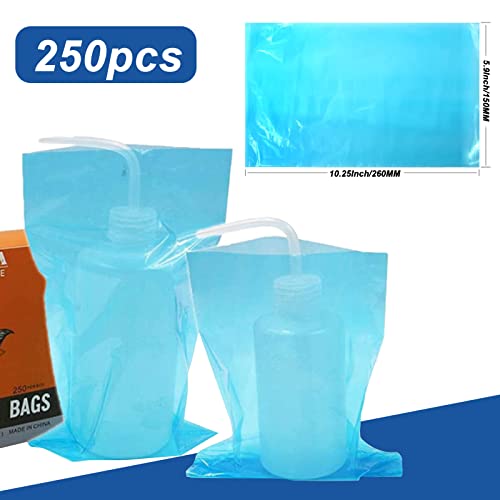 Wash Bottle Bags 250pcs Tattoo Wash Bottle Covers Blue Squeeze Bottles Sleeves Bag Cleaning Tattoo Bottles Bags for Tattoos Supplies Tattoos Kits