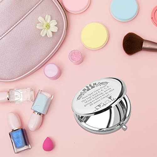 PLITI Dance Teacher Compact Mirror Dance Instructor Appreciation Gift &5678 Inspirational Pocket Mirror for Dancer (One Last time CM)
