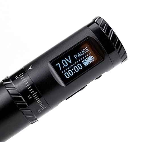 Ava Adjustable Stroke Wireless Tattoo Pen - Adj Stroke 2.5mm to 4.5mm (Green, EP10 Long)