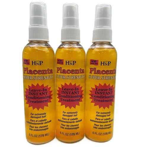 Hask Placenta Leave-In Conditioning Treatment Super Strength 6 Ounce (175ml) (3 Pack)