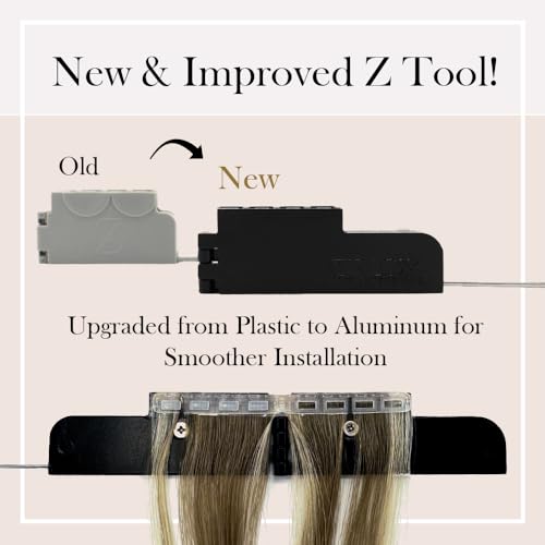 ZIPLOOKS | Ombr?age Hair Extensions | Human Hair Extensions | Ombre Ash Blonde to Platinum Balayage Highlights with ZTool Application, Damage-Free Hair & Scalp, 16 Inch, #18/60, 4 Pcs 20g