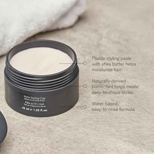 MONAT Matte Styling Clay for Men - Water and Clay-Based Hair Paste to Create Thicker-Looking Hair, Easy-to-Shape Net Wt. 45 ml / 1.52 fl. oz.