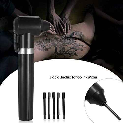 Ink Mixer Machine Kit, Yuelong Pigment Mixer Machine with 100Pcs Mixing Sticks Eyebrow Color Makeup Ink Pigment Electric Agitator Machine for Makeup Microblading Supplies