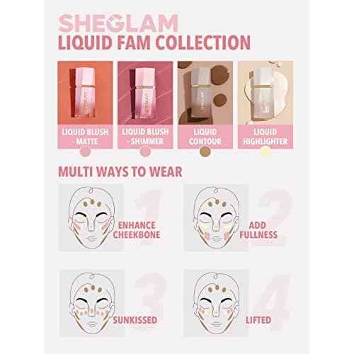 SHEGLAM Color Bloom Liquid Blush Makeup for Cheeks Matte Finish - Love Cake