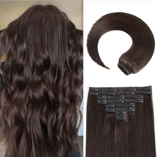 Honsoo Hair Extensions Clip Ins Real Human Hair Medium Brown Fading To Honey Blonde 100g 12in 7pcs Full End Stunning Soft Shine Hair Extensions