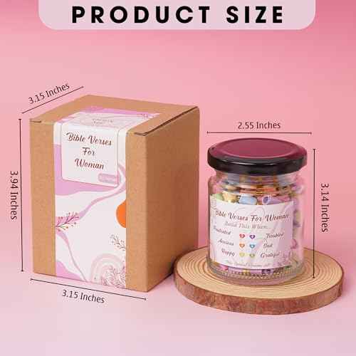 Bible Verse Jar For Women, Mothers Day Gifts for Mom, Christian Gifts for Women, Graduation Gifts for Her, Inspirational Bible Jar, Gifts for Mom from Daughter Son, Keepsake for Mom Grandma