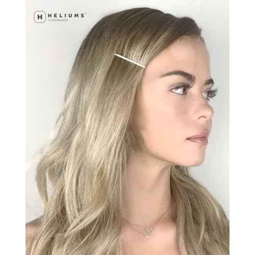 Heliums Large Bobby Pins - Dark Brown - 2.5 Inch Extra Long Straight Hair Pins, Enamel Coated - 24 Count
