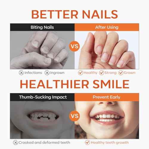 modelones Nail Biting Treatment for Kids Thumb Sucking Deterrent Quick Dry Nail Biting Prevention Bitter No Bite Nail Polish for Nail Care Stop Biting Nails Repair for Damaged Nails 0.34 fl oz