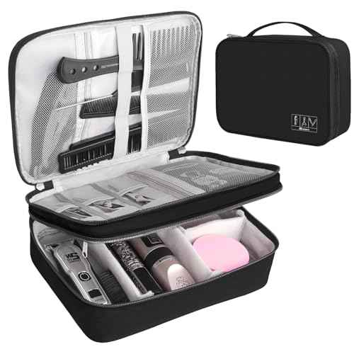 Barber Case Barber Tool Bags Barber clipper Bag Barber Cases for Clippers and Supplies Professional Barber Accessories Kit Hair Cutting Scissors Storage Bag Shaving Kits (Black)