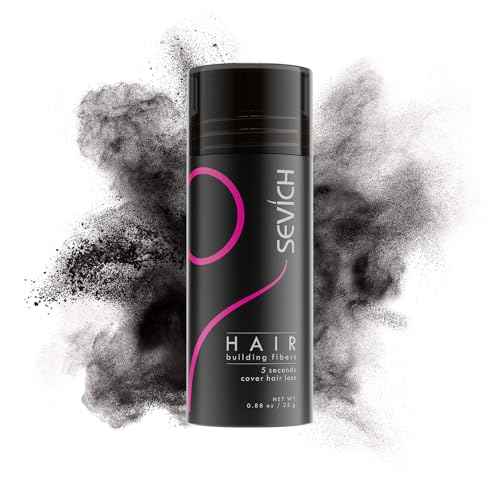 SEVICH Hair Fibers for Thinning Hair, Hair Building Fibers Instantly Thicker & Fuller Look,Hair Powder for Men & Women 25g Dark brown