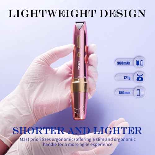 Mast P60 Tattoo Gun Wireless Tattoo Pen Machine, 5 Strokes Length 2.2mm - 3.2mm, 121g/4.2oz Lightweight, Gold Color for Pro Artists