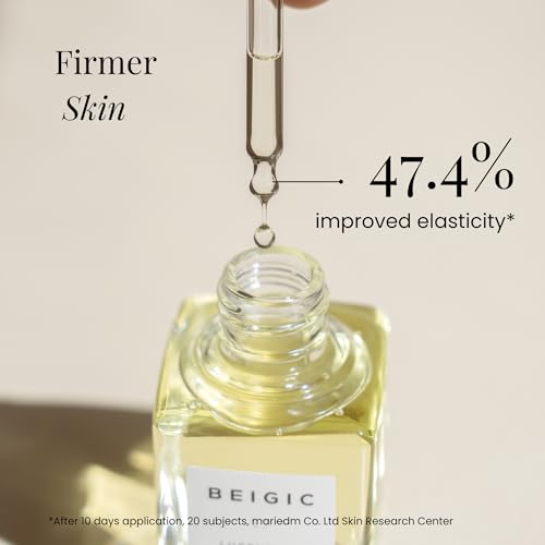 BEIGIC Lucent Oil - Vegan Face Oil Firming Hydrating Serum with Green Coffee Bean, Argan, Rosehip Oils & Squalane for Glowy Skin (1.25 Fl. Oz)