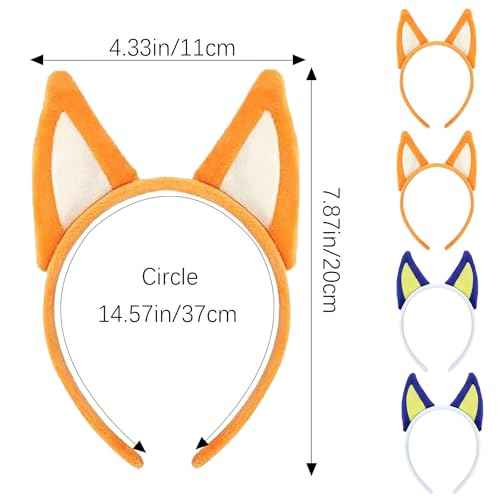 Jolbndcv 4 Pcs Dogs Ear Headbands Soft Blue Party Costumes for Pet Birthday Party Costumes Dress-up Supplies