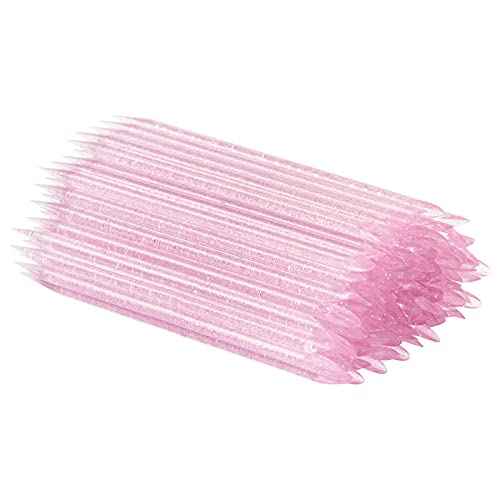 Vaincre 100 PCS Disposable Nail Stick Cuticle Pusher bulk, Double Sided Cleaning Cuticle Stick, Manicure and Pedicure Tool (Pink)