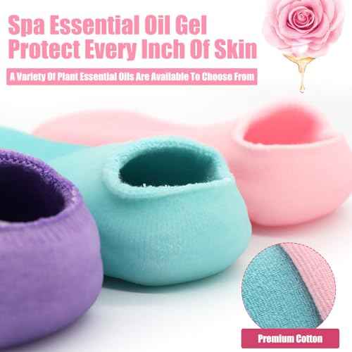 2Pairs Moisturizing Socks - Silicone Socks for Dry Cracked Feet Women - Gel Socks for Dry Cracked Feet Women - Lotion Socks for Repairing and Softening Dry Cracked Feet Skins