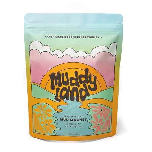 Bentonite Clay Detox Bath Soak Powder & Full Body Mud Mask ? Mineral-Rich Clay with Epsom Salt for Adults & Kids ? Heavy Metal Detox Bath ? Mud Magnet by Muddyland
