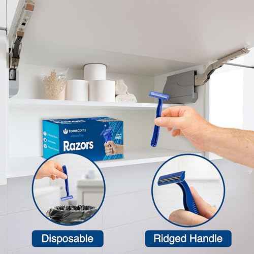 Disposable Razors for Men and Women - Case of 300 Shavers - 2 Blade Razors, Bulk - for Shaving, Tattoos, Hospitality, and More