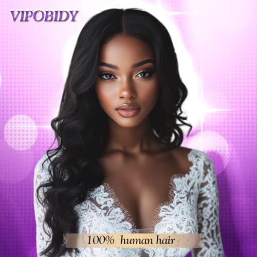 12A Body Wave Bundles with Closure Human Hair 3 Bundles 14 16 18+12 Inch with 4x4 HD Lace Closure 100% Brazilian Virgin Quick Weave Natural Black