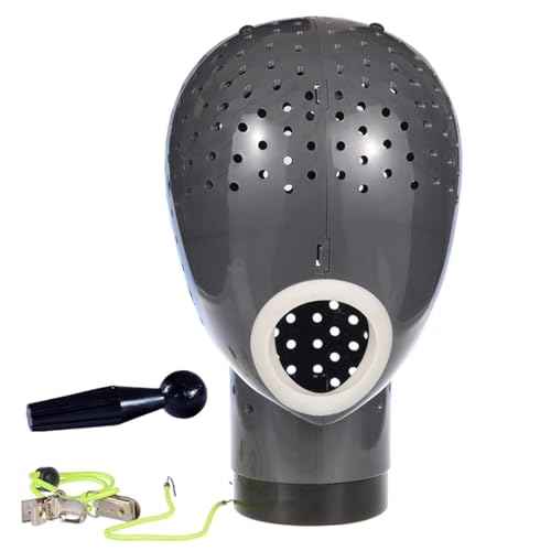 HOMEGOAL Hair Dryer Wig Stand Holder Mannequin Head, Drying Wig From Inside to Outside, Quickly, Easily, For Lace Scalp Cap Net (Dark Grey)