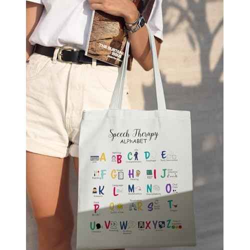 Speech Therapist Gift, Speech Therapy Tote Bag, Speech Language Pathologist Gifts, Speech Therapist Gift for Women, Speech Therapist Appreciation Thank You Gifts(SLP Tote bag)