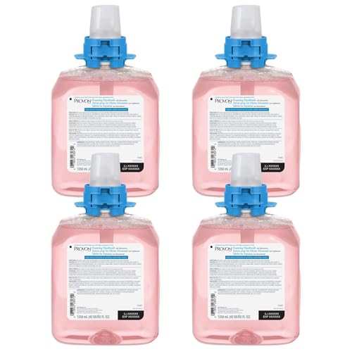 GOJO PROVON Foaming Handwash with Moisturizers Cranberry Fragrance, 1250 mL Foam Hand Soap Refill for PROVON FMX-12 Push Style Dispenser - 5185-04