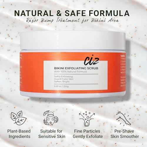 Bikini Area Exfoliator, Exfoliating Scrub for Bikini Area, Ingrown Hair Treatment for Bikini Area, Razor Bump Treatment for Bikini Area, Sugar Scrub for Bikini Area, Shaving Exfoliator Scrub for Women