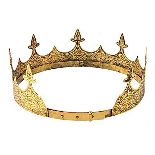 Crown Hair Jewelry Royal King Diadem Men Metal Big Tiaras For Wedding Prom Bridal Party Halloween Costume Christmas Gifts
