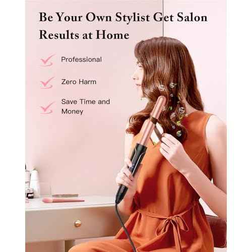 Waver Curling Iron Wand, BESTOPE PRO 5 in 1 Curling Wand Set with 3 Barrel Hair Crimper for Women, Fast Heating Hair Wand Curler in All Hair Type