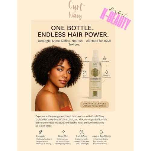 ON Natural Curl-N-Wavy 4-in-1 Hair Enhancer For All Hair Texture [Cherry Blossom]10 OZ