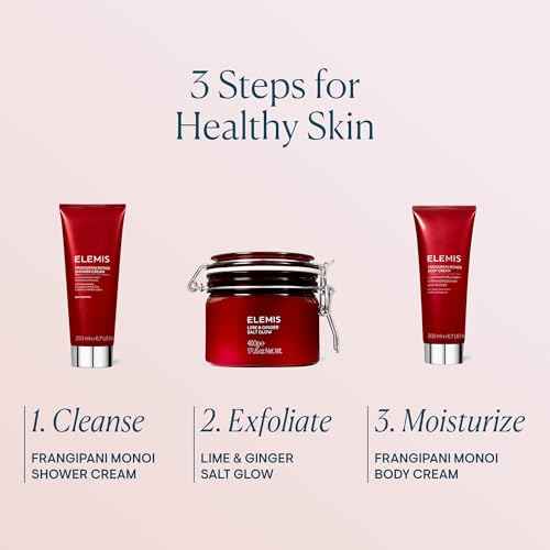 ELEMIS Exotic Lime & Ginger Salt Glow 490g, Invigorating Salt Scrub To Exfoliate & Soften Skin