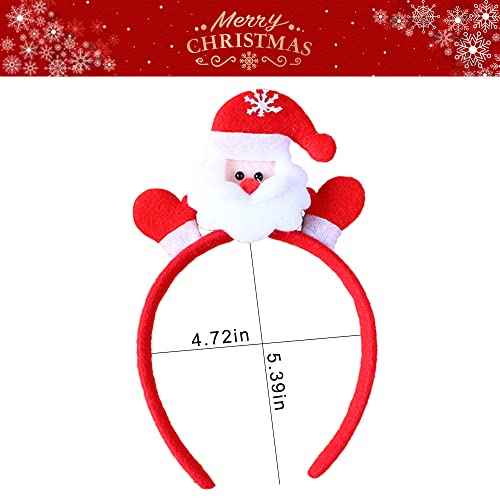 Christmas Headband Red Hair Band Red Christmas Hair Accessories for Girls Women Birthday Party New Year Wedding Celebration Gift (Santa Claus)