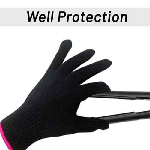 Heat Resistant Gloves - Professional Hot Hand Glove - Heat Protection Flat Iron Glove for Women Hair Styling