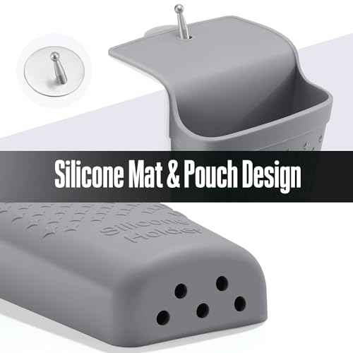 Heat Resistant Silicone Hair Iron Mat and Pouch,Portable Travel Hair Straightener Mat and Holder for Hair Styling Tools.1 Pack.(Gray)
