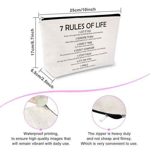 Sfodiary Inspirational Makeup Bag for Women Motivational Pattern Bag Graduation Birthday Gifts for Daughter Niece Encouragement Quotes Cosmetic Pouch Christmas New Year Presents Zipper Travel Pouch