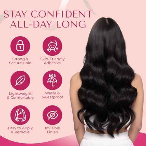 Hair Extension Tape (144 Tabs) Hair Tape for Hair Extensions, Tape in Tape Replacement, Tape in Extensions. Extension Tape for Tape Ins, Tape In Tape, 1.6 x 0.3 Inch Pre Cut Tabs