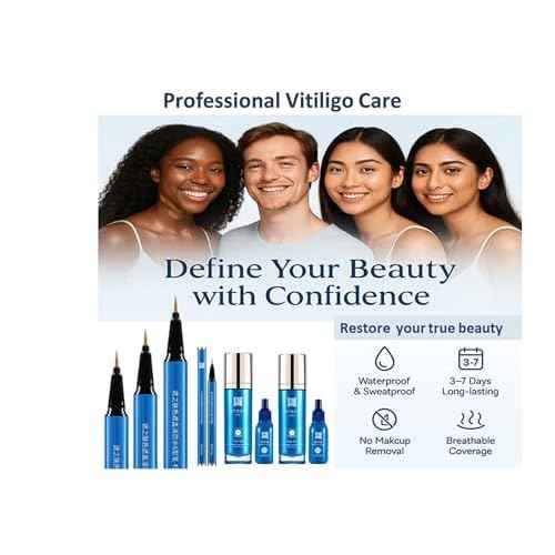 ZHEHZI Vitiligo Concealer, Waterproof Skin Concealer, Long-Lasting 3-7 Days, Face &Hands&legs& Body Coverage, full coverage and suitable for all kind of skin, 30ml (dark skin, face and body)