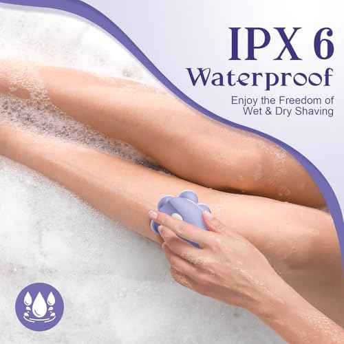 7D Electric Razor for Women: Fast & Painless Full-Body Shaver for Legs & Face ? Waterproof Hair Remover with Light & Travel Cover ? Wet/Dry Use, Smooth Close Shave, Birthday Christmas Gift