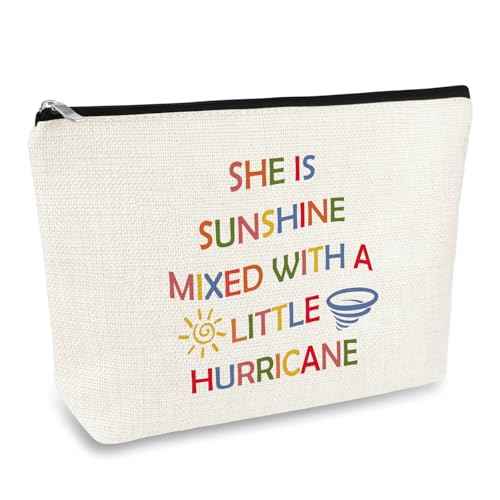 Best Friends Friendship Gifts for Women Makeup Bag Sister Bestie Gift Sunshine Inspirational Gifts Cosmetic Bag Birthday Valentines Mothers Day Gifts for Her Girls BFF Sister Wife Girlfriend Daughter