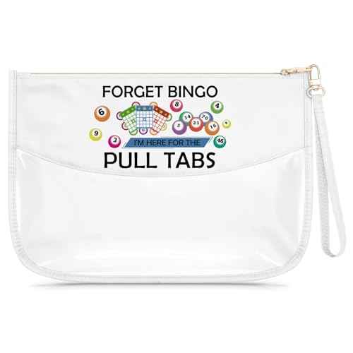 Bingo Lover Gift for Women Makeup Bag Bingo Player Gift Cosmetic Case Casino Lover Present Birthday Christmas Graduation Present for Teen Girls Friends Sister Zipper Travel Pouch