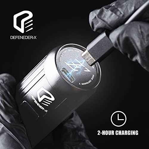 EZ Wireless Tattoo Machine 4.0mm - One Handed Control Tattoo Pen Machine with 2000mAh Battery Power Rotary Tattoo Gun Equipment for Cartridge Needles and Artists (Defender X Sliver)