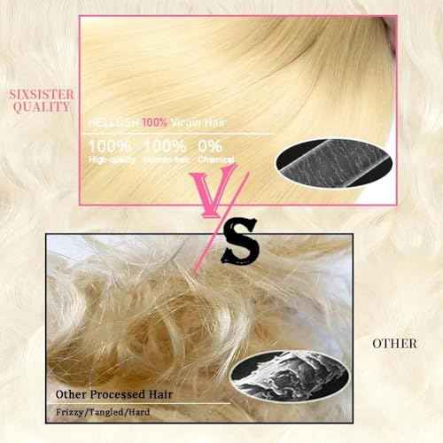 YISEA Brazilian 613 Body Wave 3 Bundles 300g 12A 100% Unprocessed Virgin Human Hair 613 Color Mixed Body Wave Hair Bundles 10 10 10