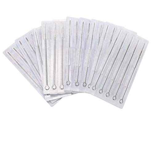 Tattoo Needles,New Star Tattoo Box Of 50#12 7F Pro Flat Shader Premade Sterile Tattoo Needles Supply 1207F