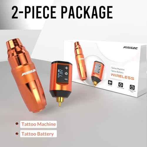 Padieoe Tattoo Gun Dotwork Tattoo Kit Wireless Tattoo Machine Kit with 1500mAh Capacity Battery Tattoo Power Supply Rotary Tattoo Practice Pen for Beginners