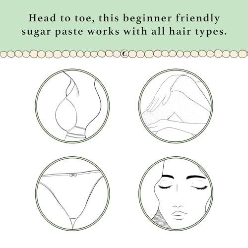 Greenhaus Deco. Boutique Sugar Wax Kit - Firm Beginner Friendly Sugar Wax Hair Removal at Home